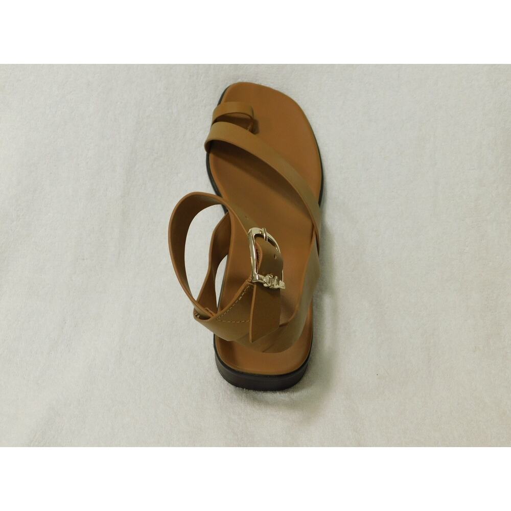 W626 Naturalizer Saddle Tan Leather Birch Ankle Straps Sandals Size 9 M - Picture 4 of 5